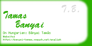 tamas banyai business card